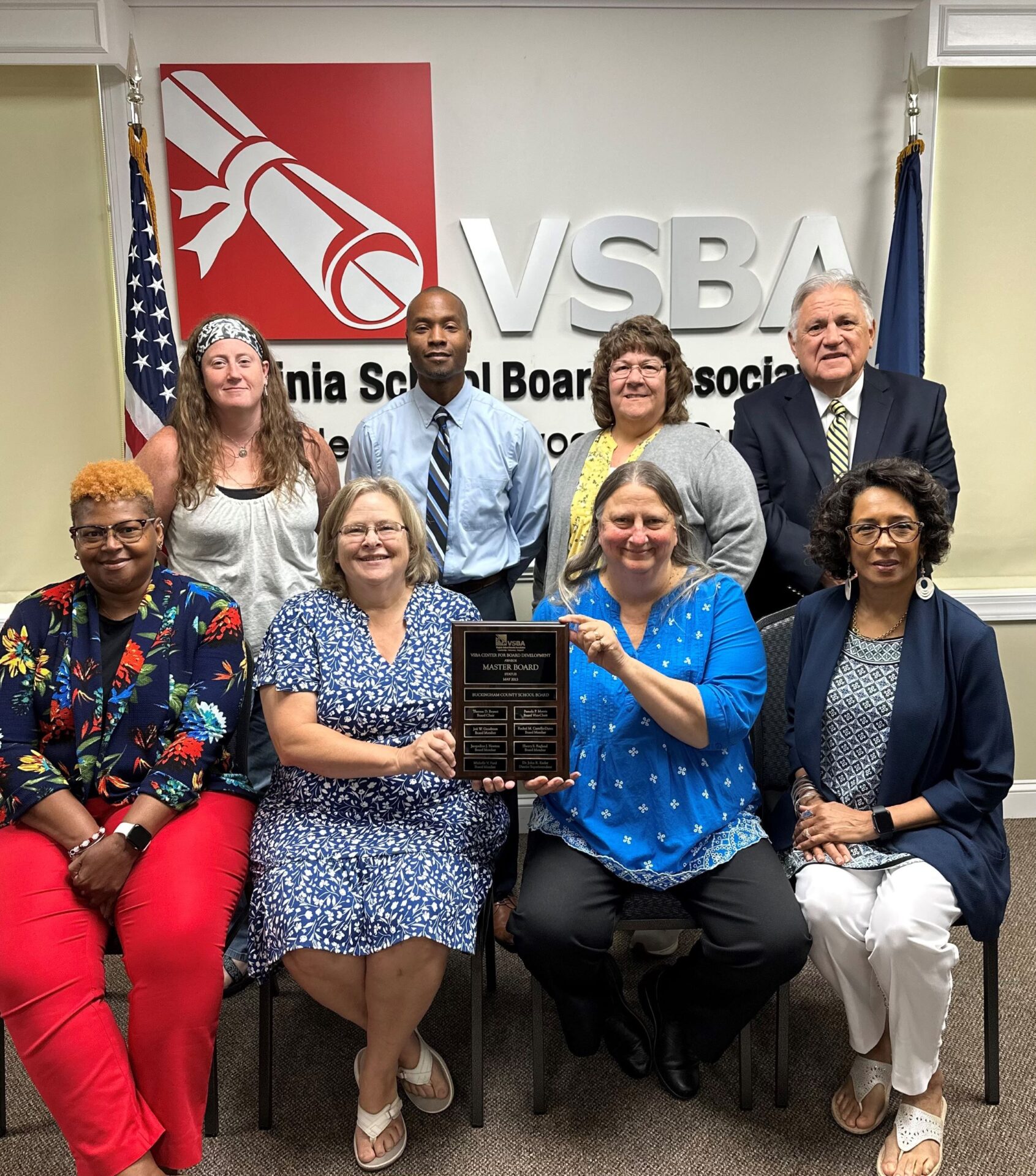 Buckingham County Governance Team Achieves VSBA Master Board